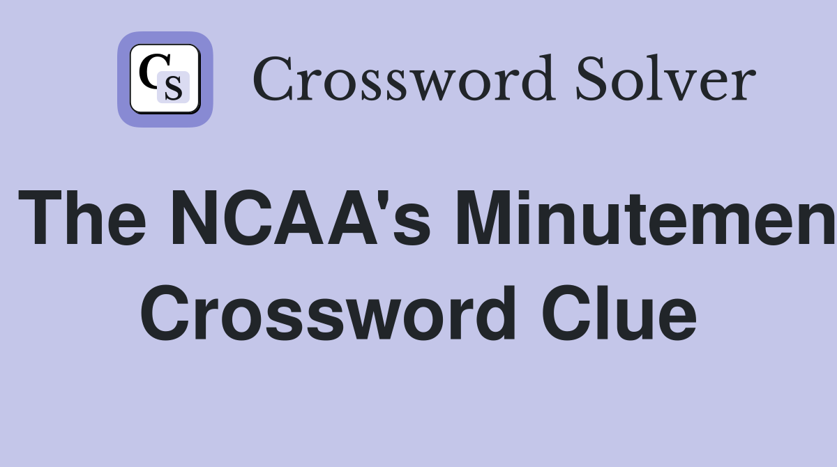 The NCAA's Minutemen Crossword Clue