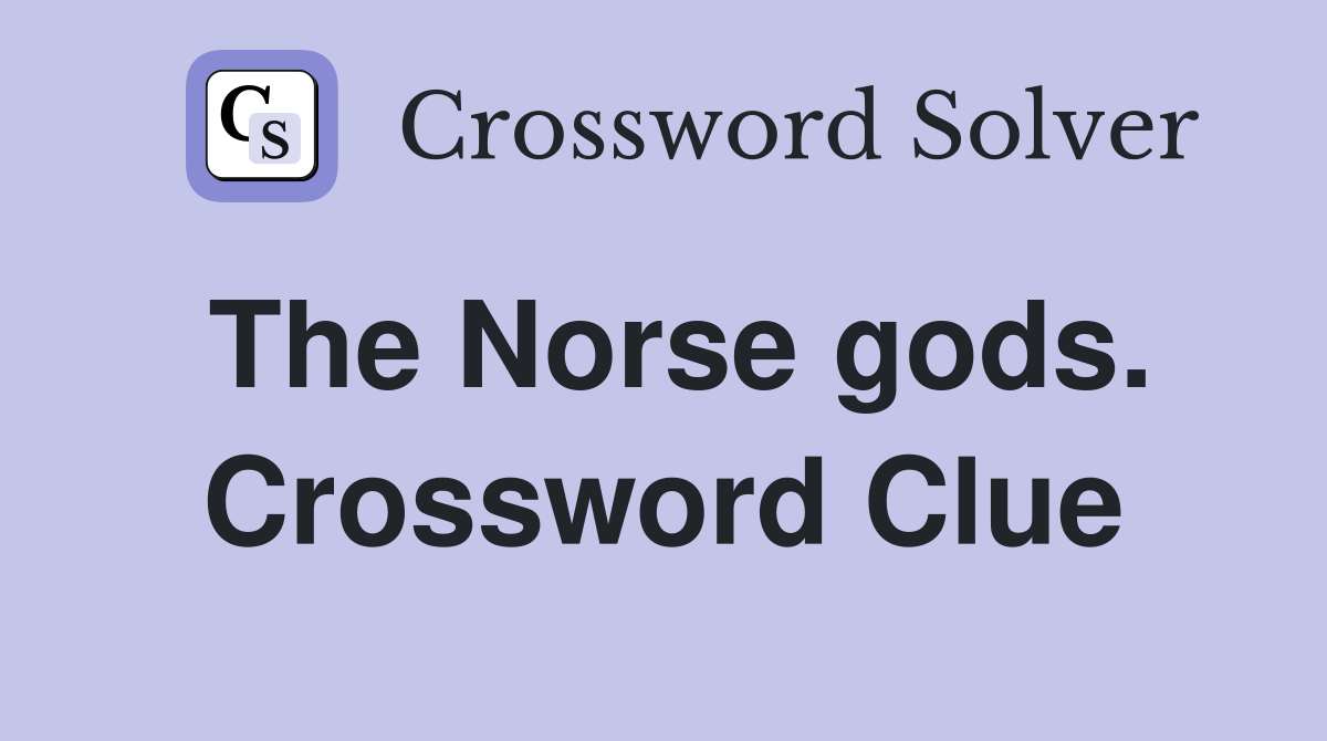The Norse gods. Crossword Clue