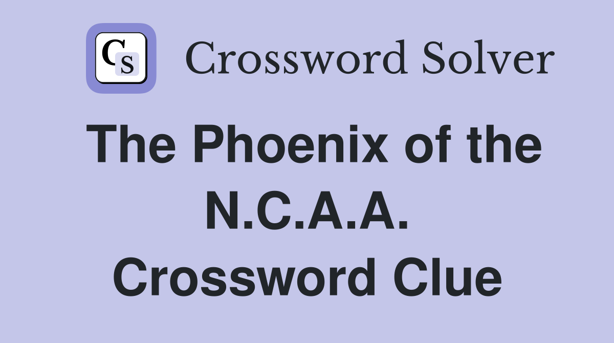 The Phoenix of the N.C.A.A. Crossword Clue