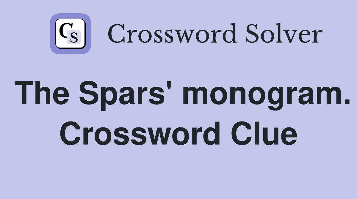 The Spars' monogram. Crossword Clue