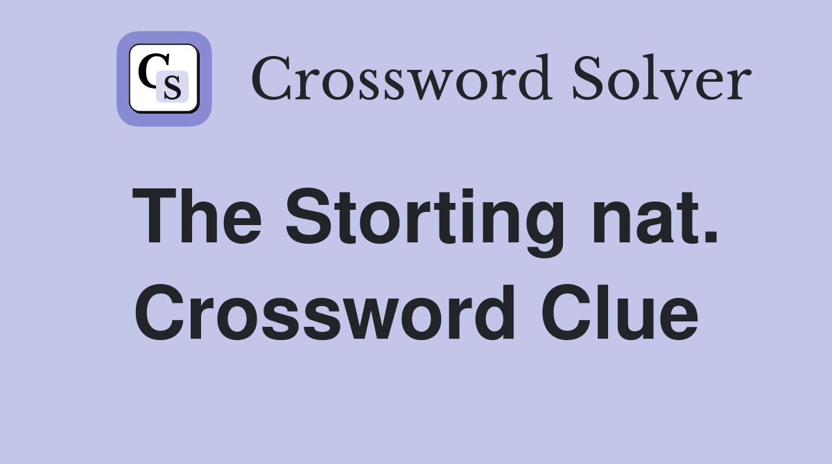 The Storting nat. Crossword Clue