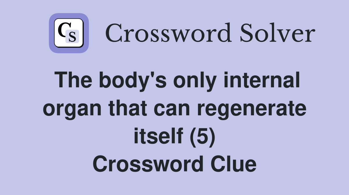 The body's only internal organ that can regenerate itself (5) Crossword Clue