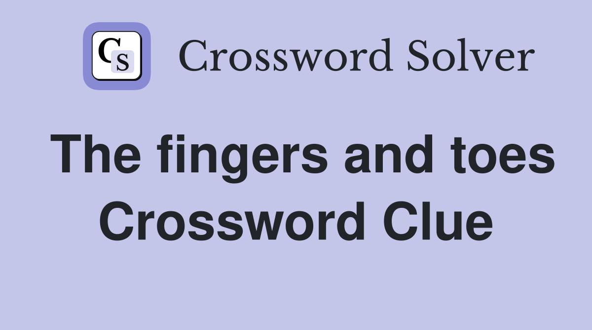 The fingers and toes Crossword Clue