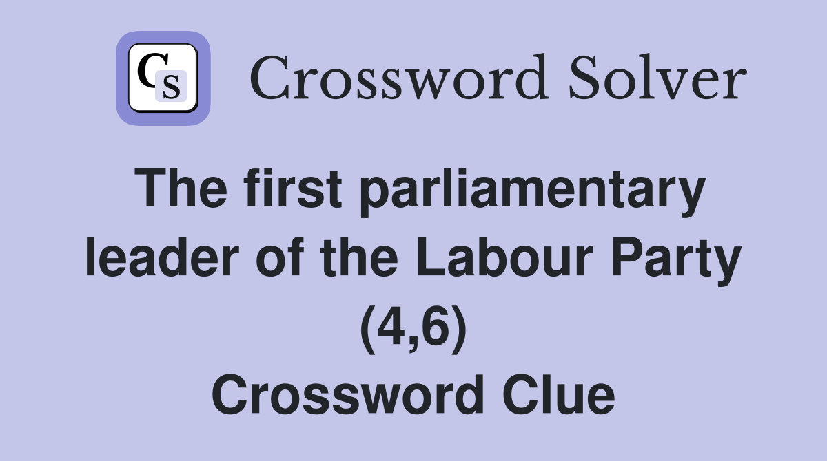 The first parliamentary leader of the Labour Party (4,6) Crossword Clue