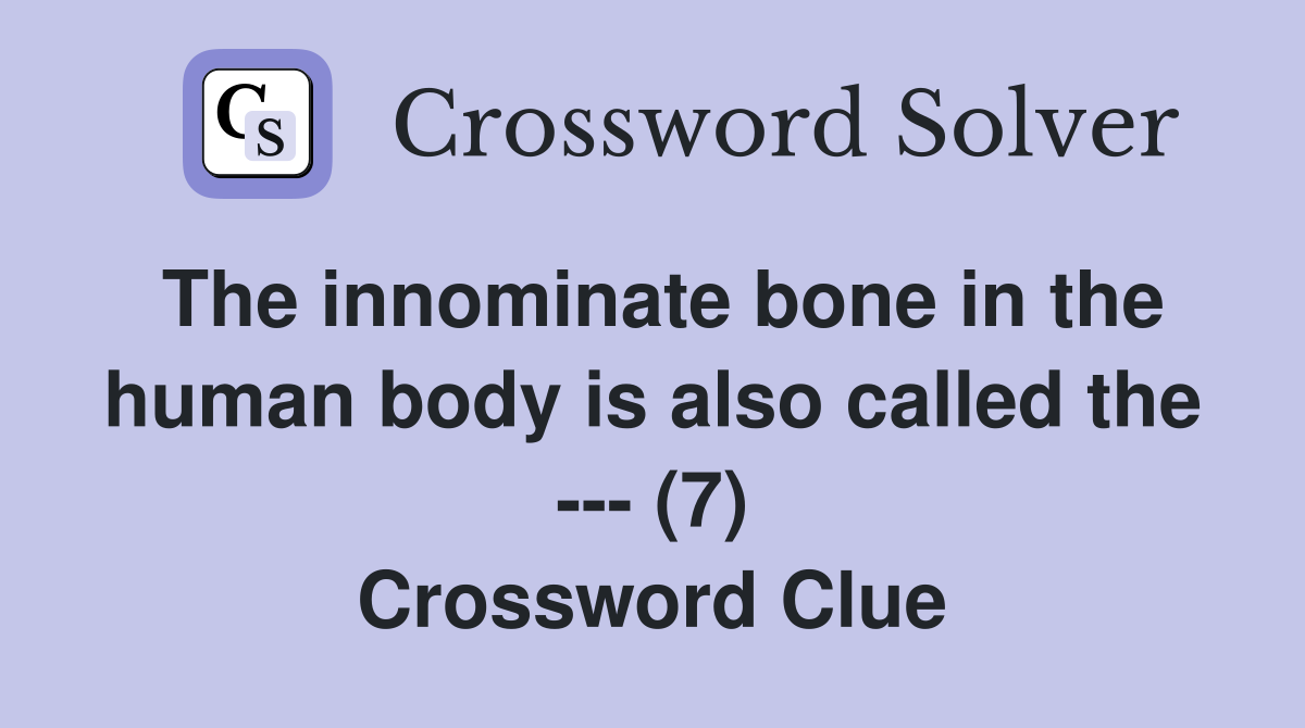 The innominate bone in the human body is also called the --- (7) Crossword Clue