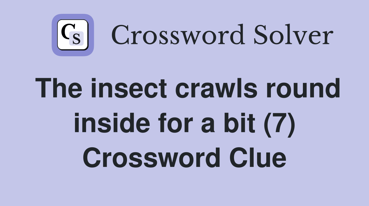 The insect crawls round inside for a bit (7) Crossword Clue