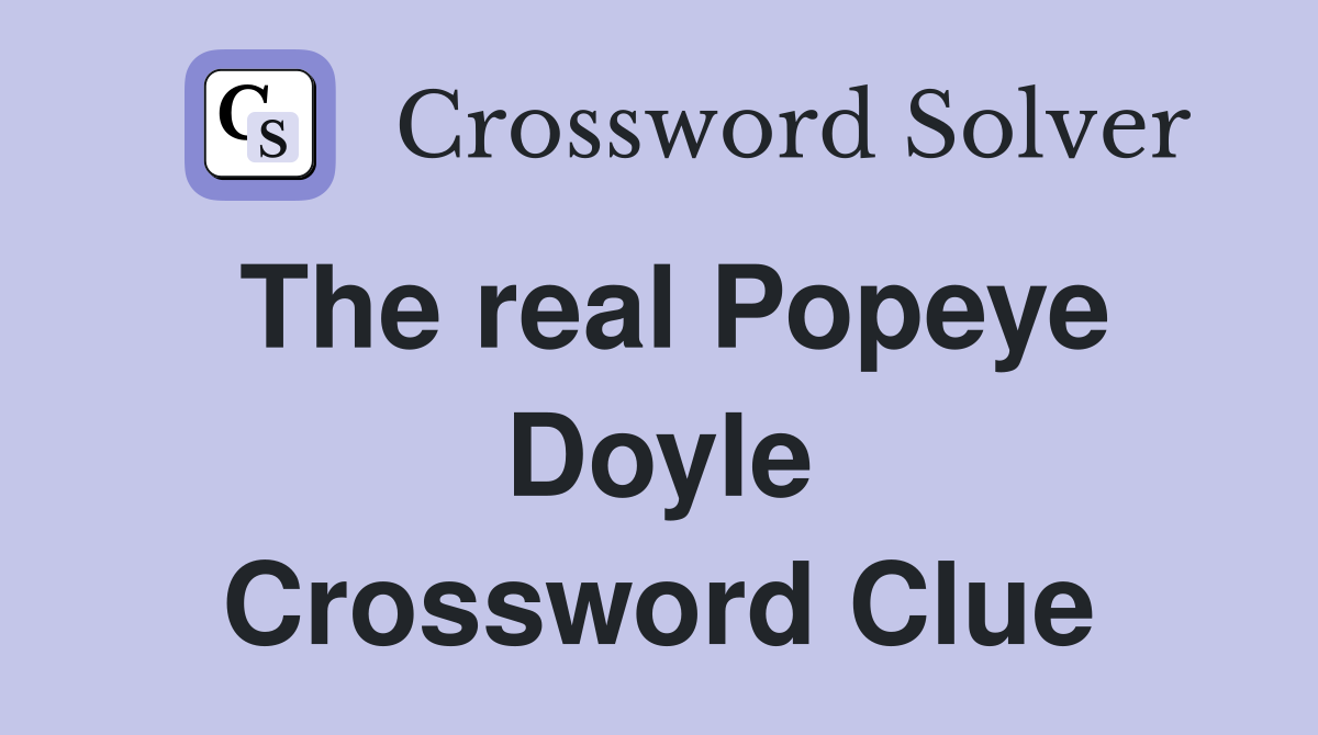 The real Popeye Doyle Crossword Clue
