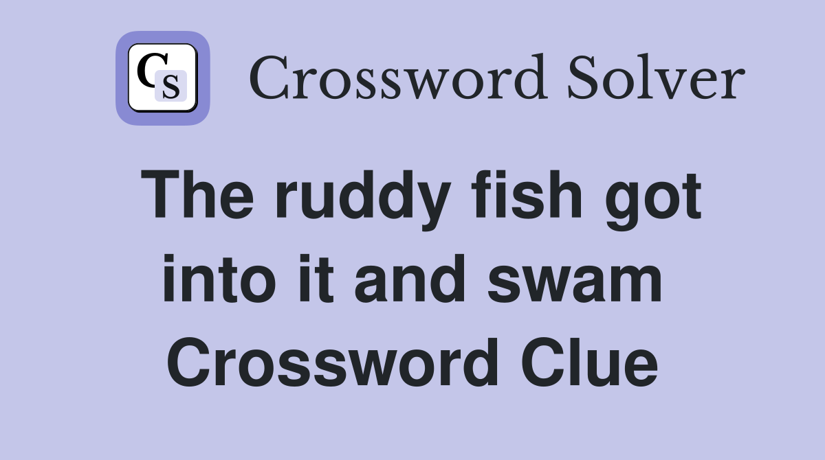 The ruddy fish got into it and swam Crossword Clue