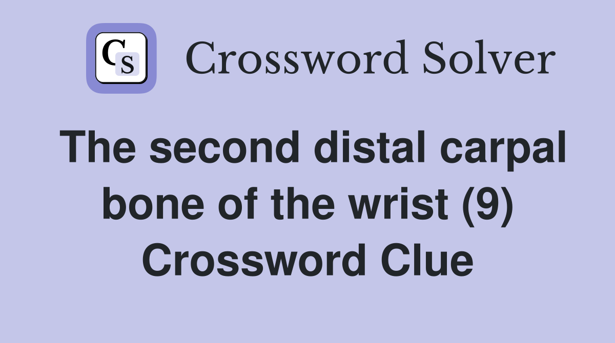 The second distal carpal bone of the wrist (9) Crossword Clue
