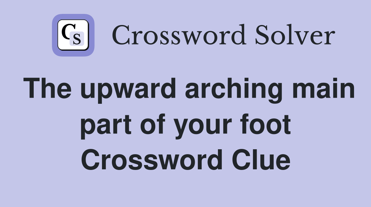 The upward arching main part of your foot Crossword Clue