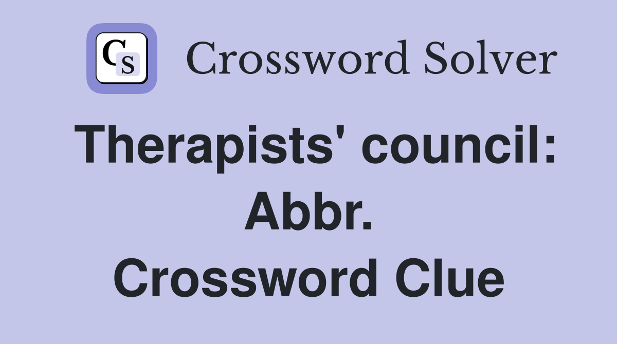 Therapists' council: Abbr. Crossword Clue
