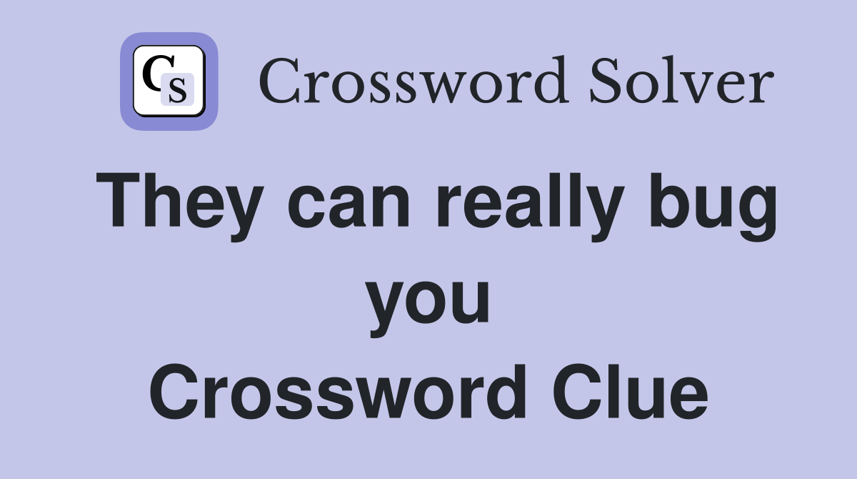 They can really bug you Crossword Clue