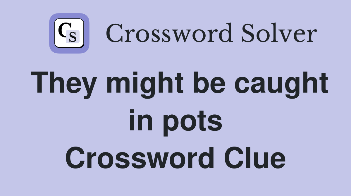 They might be caught in pots Crossword Clue