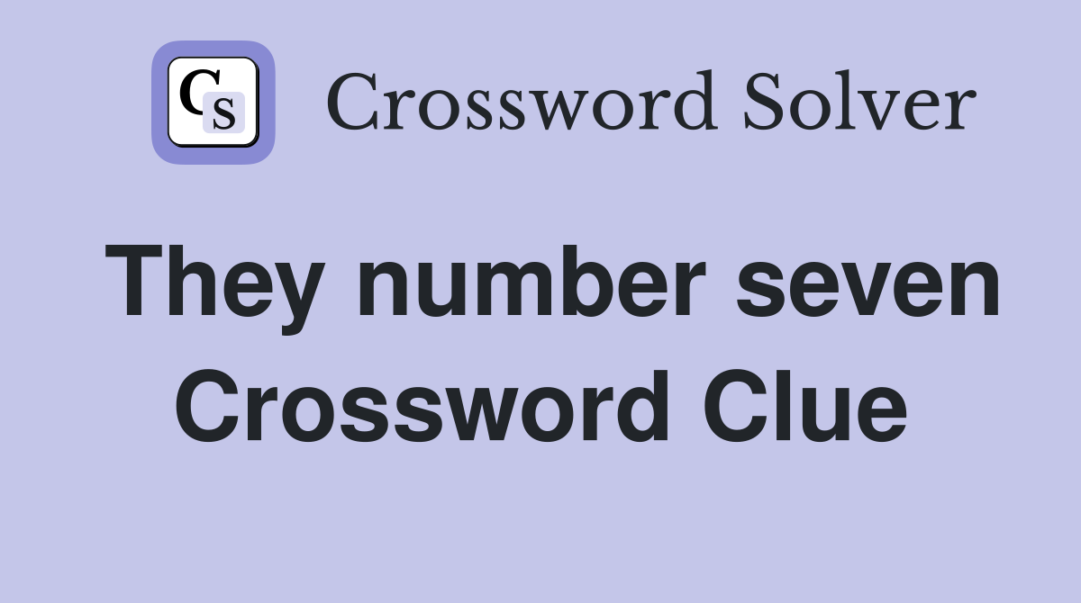 They number seven Crossword Clue