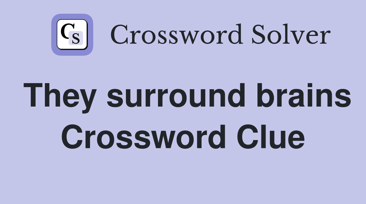 They surround brains Crossword Clue