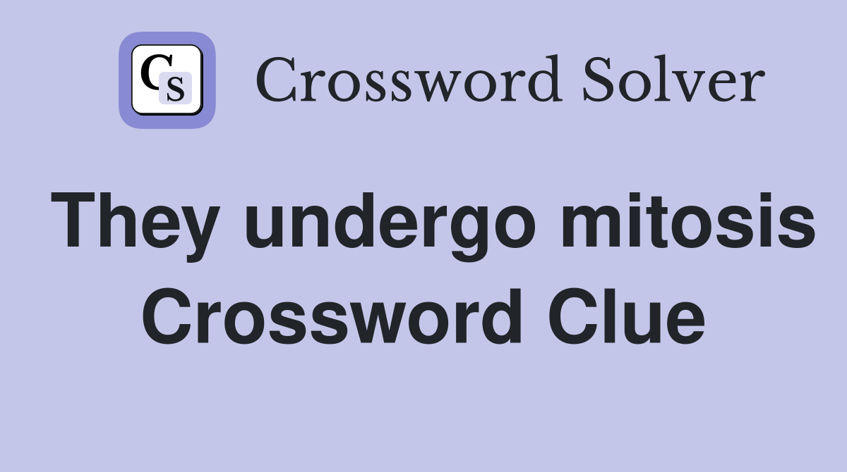 They undergo mitosis Crossword Clue