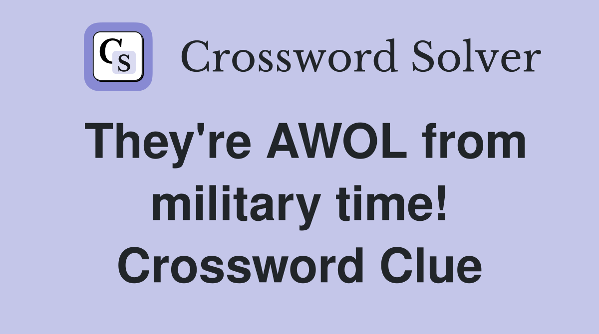 They're AWOL from military time! Crossword Clue