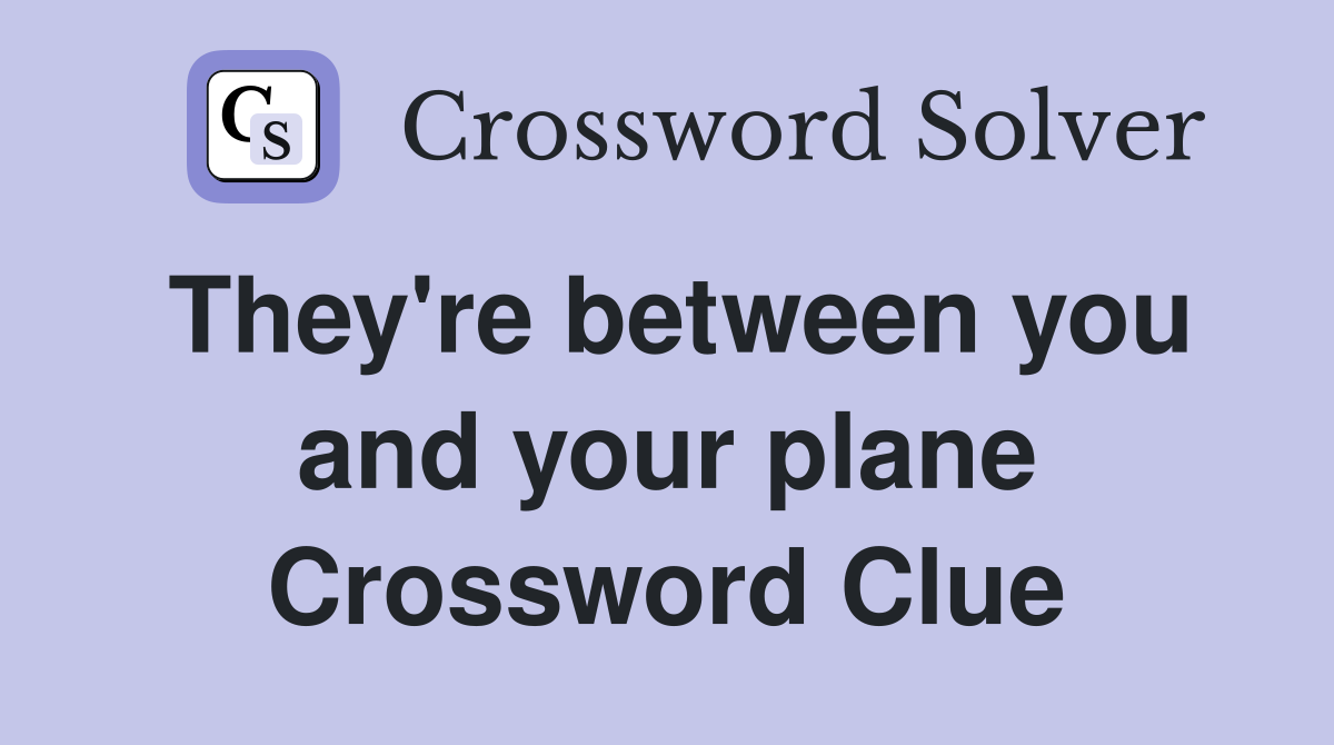 They're between you and your plane Crossword Clue
