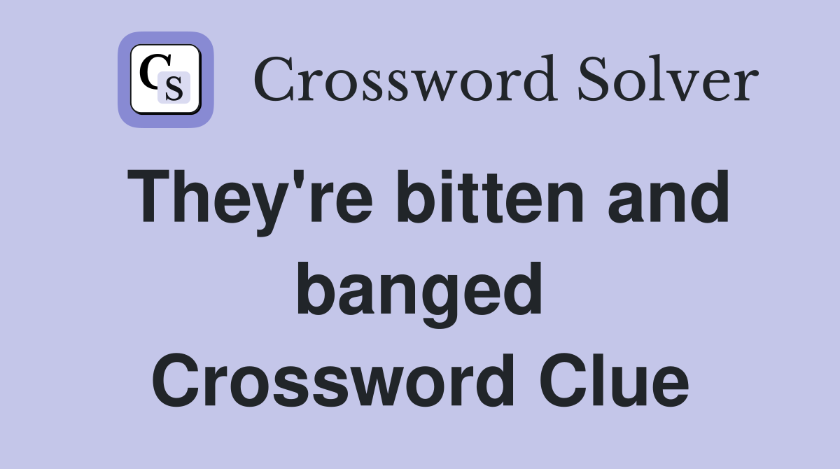 They're bitten and banged Crossword Clue