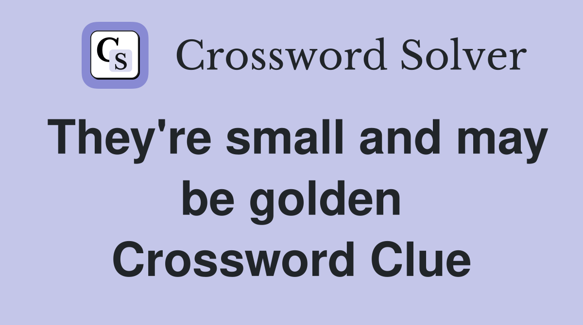 They're small and may be golden Crossword Clue
