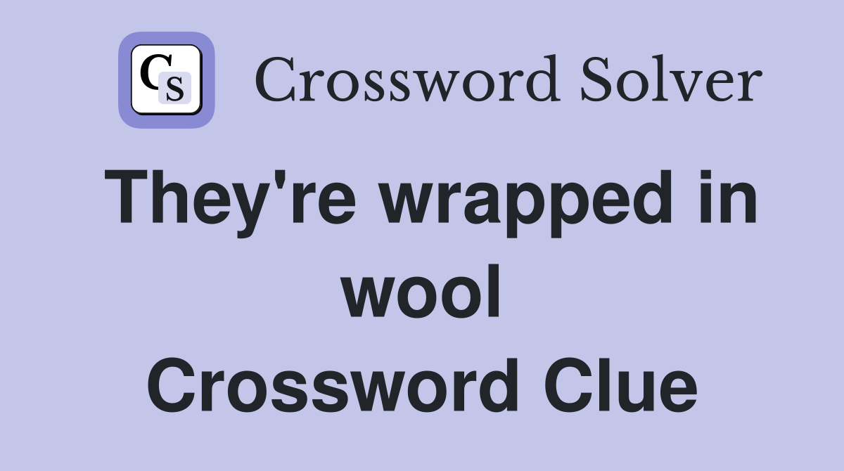 They're wrapped in wool Crossword Clue