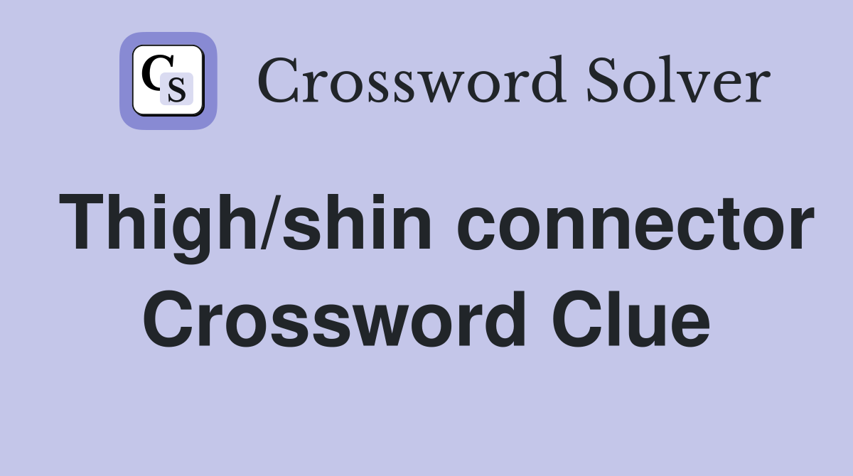 Thigh/shin connector Crossword Clue
