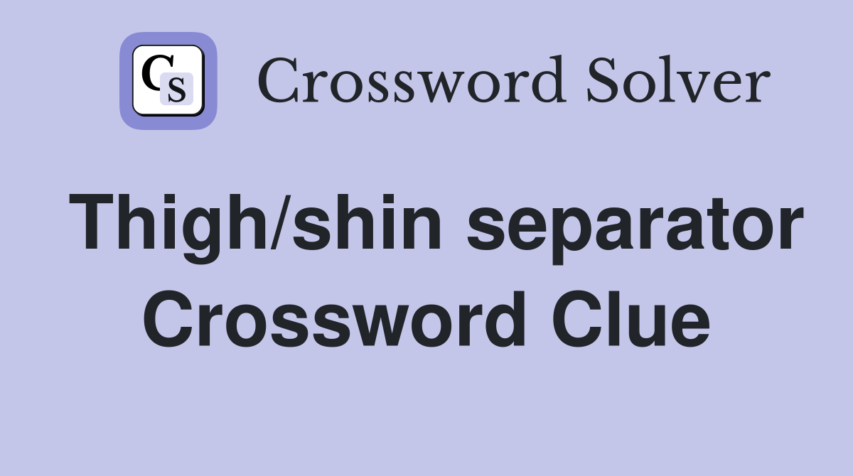 Thigh/shin separator Crossword Clue