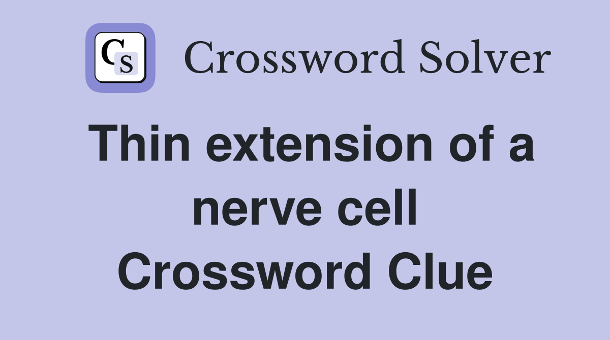 Thin extension of a nerve cell Crossword Clue