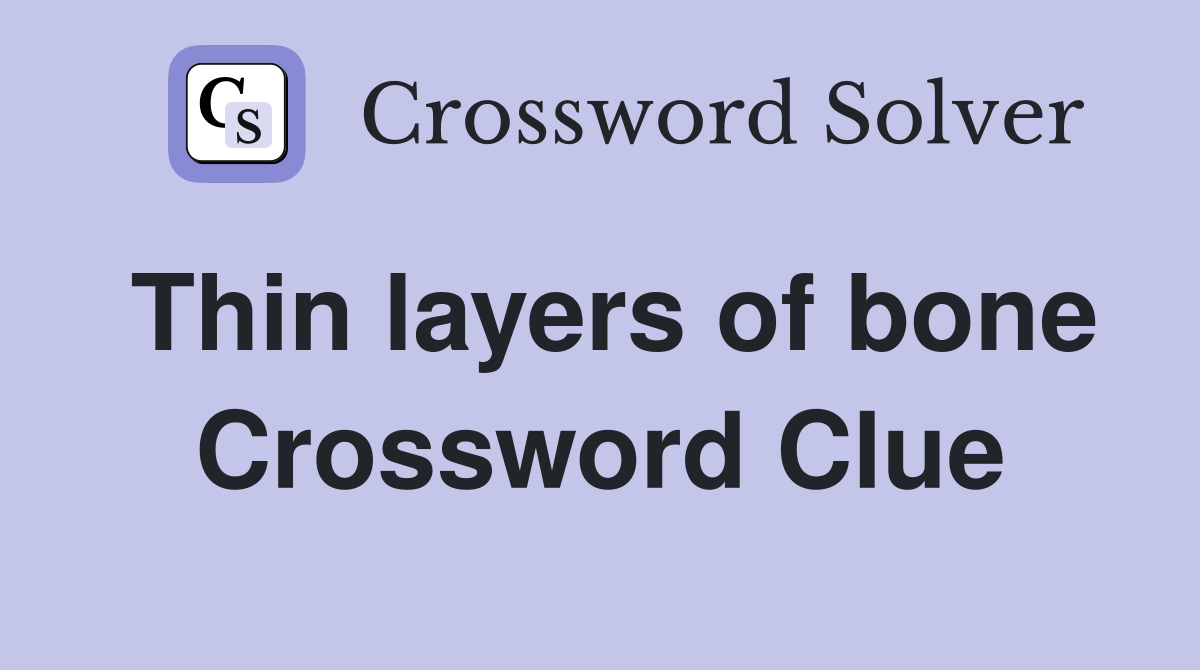 Thin layers of bone Crossword Clue