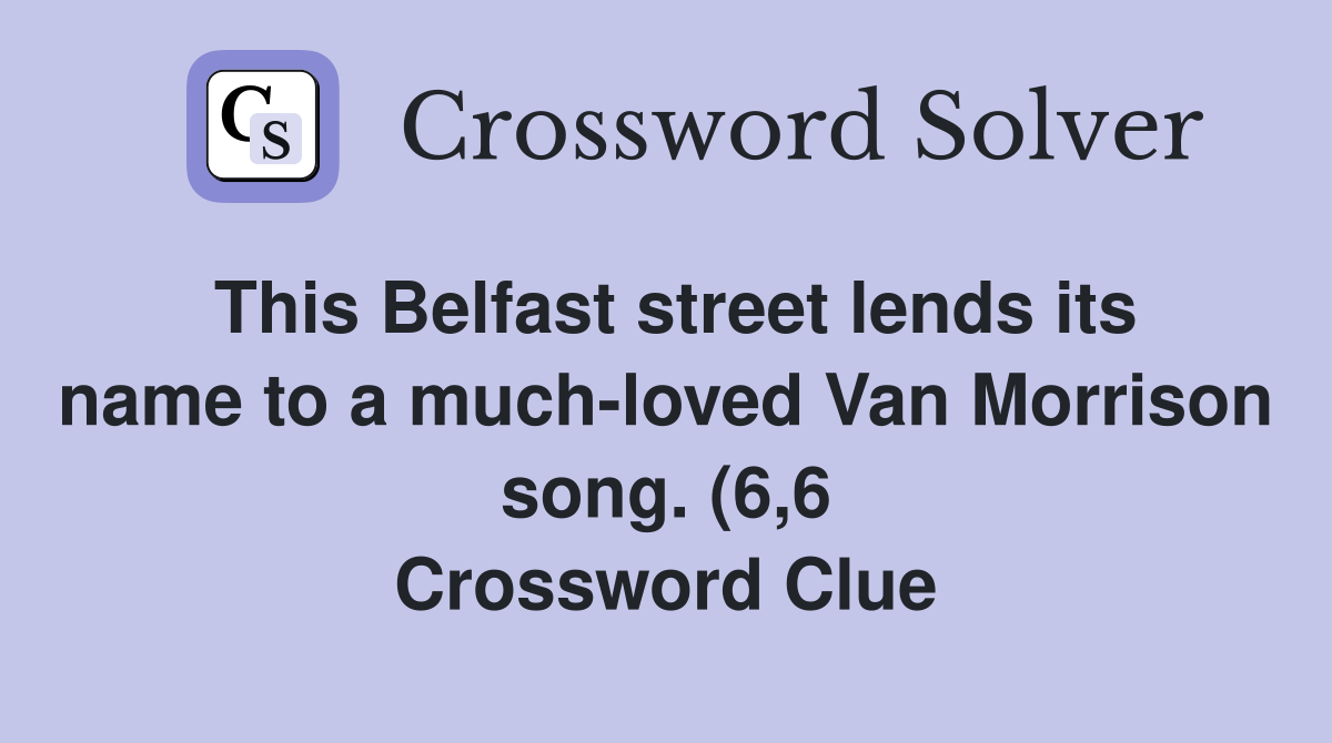 This Belfast street lends its name to a much loved Van Morrison song This Belfast street lends its name to a much loved Van Morrison song