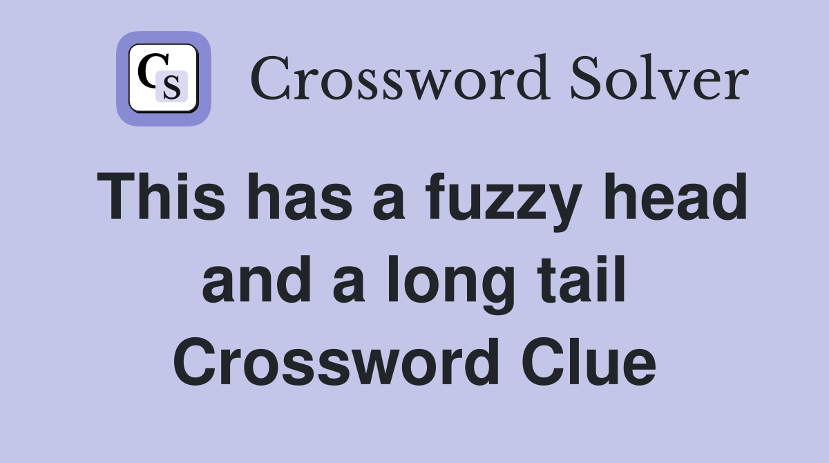 This has a fuzzy head and a long tail Crossword Clue