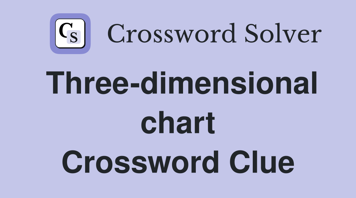 Three-dimensional chart Crossword Clue