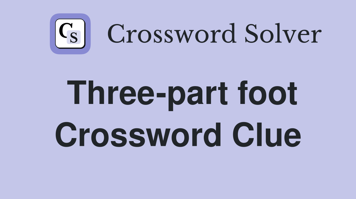 Three-part foot Crossword Clue