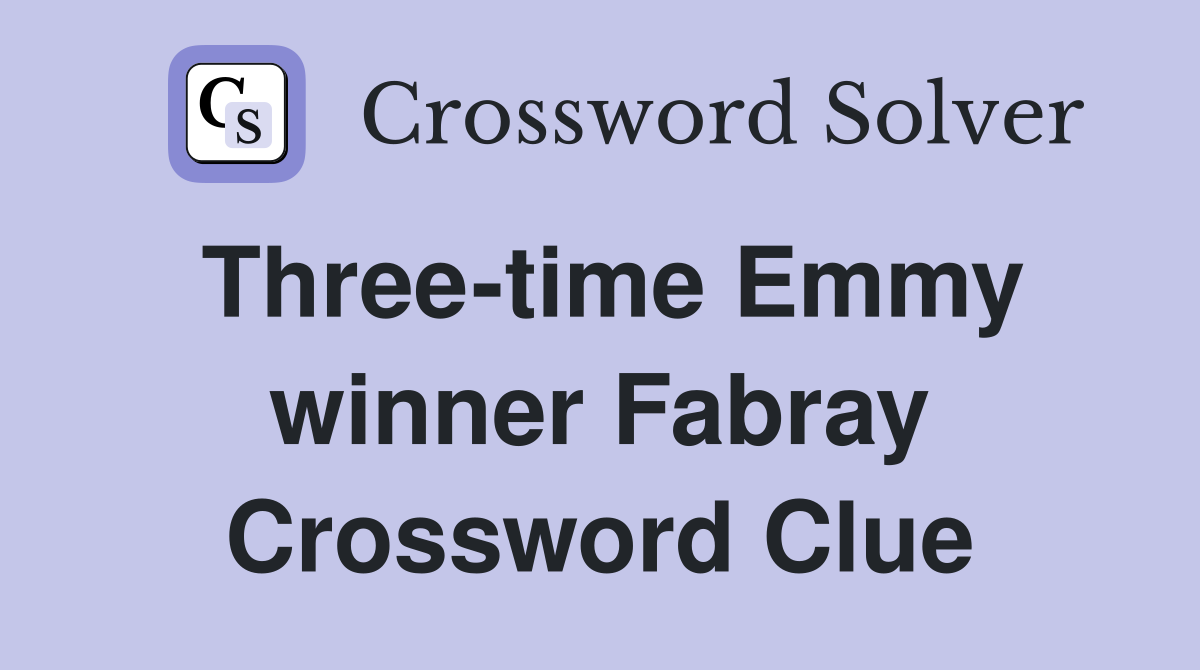 Three-time Emmy winner Fabray Crossword Clue