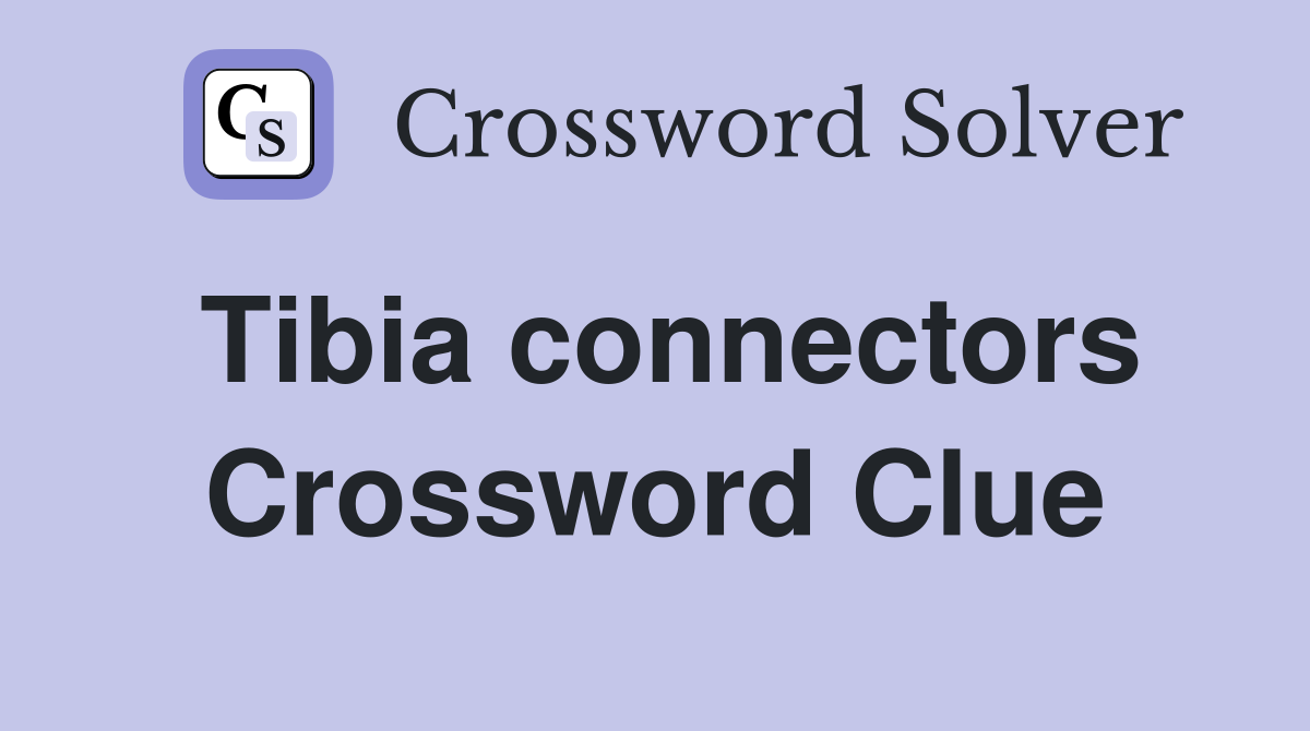 Tibia connectors Crossword Clue
