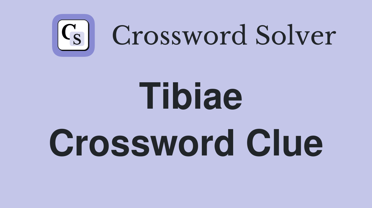 Tibiae Crossword Clue