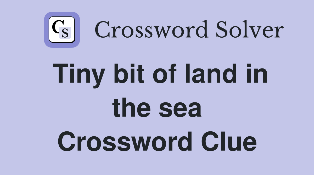Tiny bit of land in the sea Crossword Clue