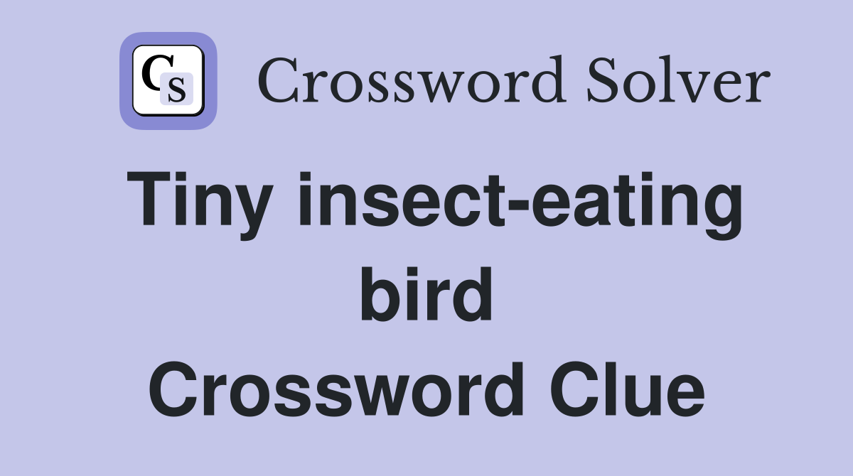 Tiny insect-eating bird Crossword Clue