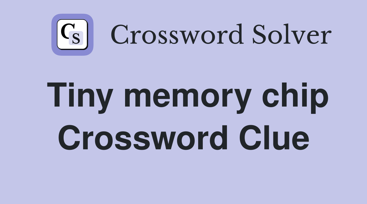 Tiny memory chip Crossword Clue