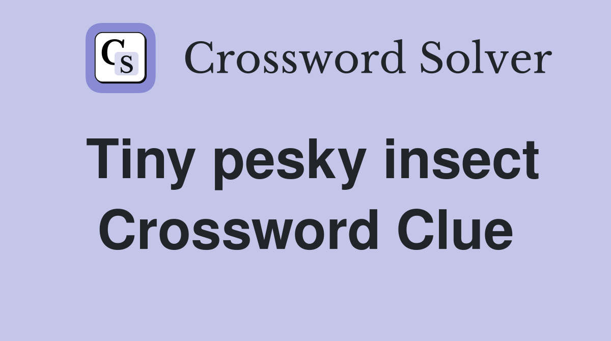 Tiny pesky insect Crossword Clue