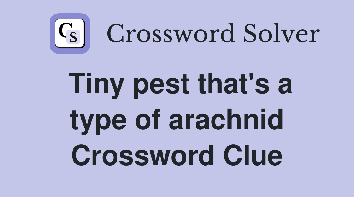 Tiny pest that's a type of arachnid Crossword Clue