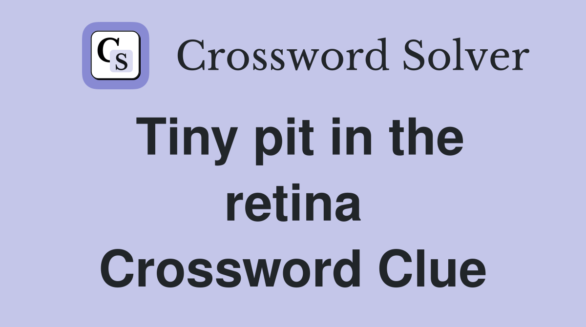 Tiny pit in the retina Crossword Clue