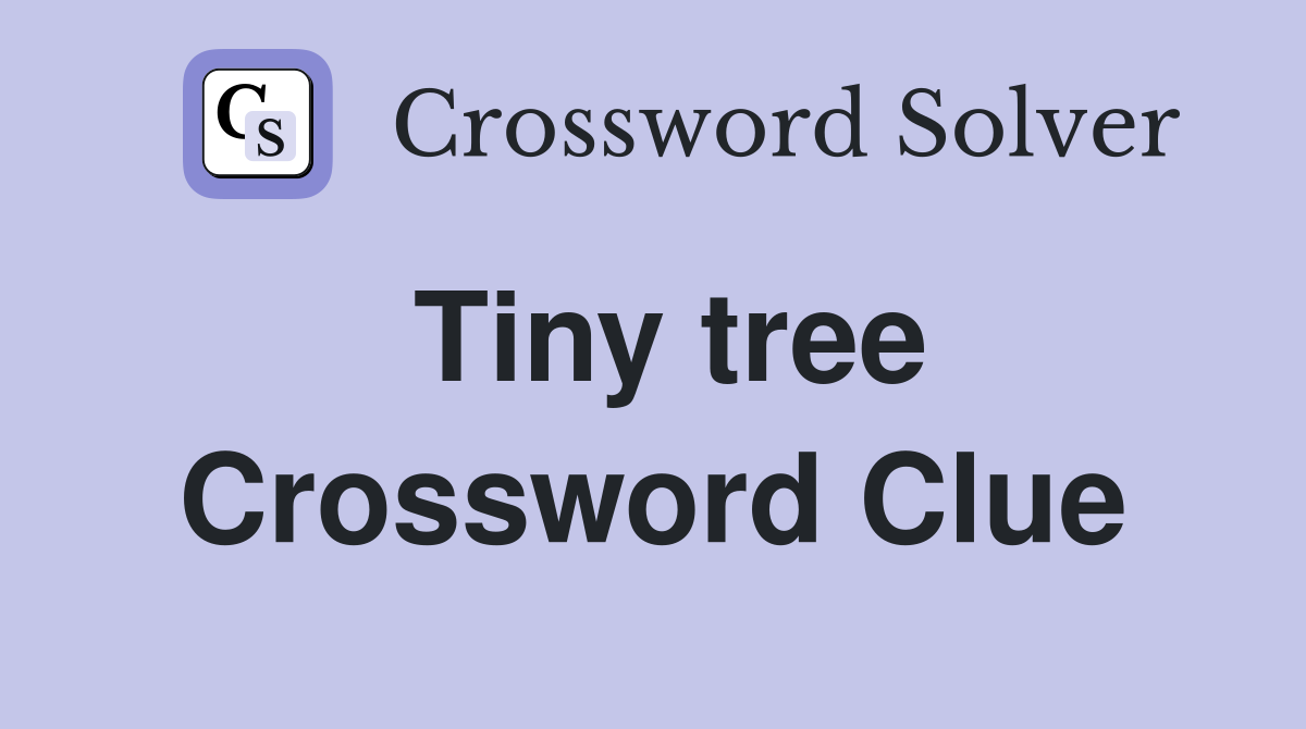 Tiny tree Crossword Clue