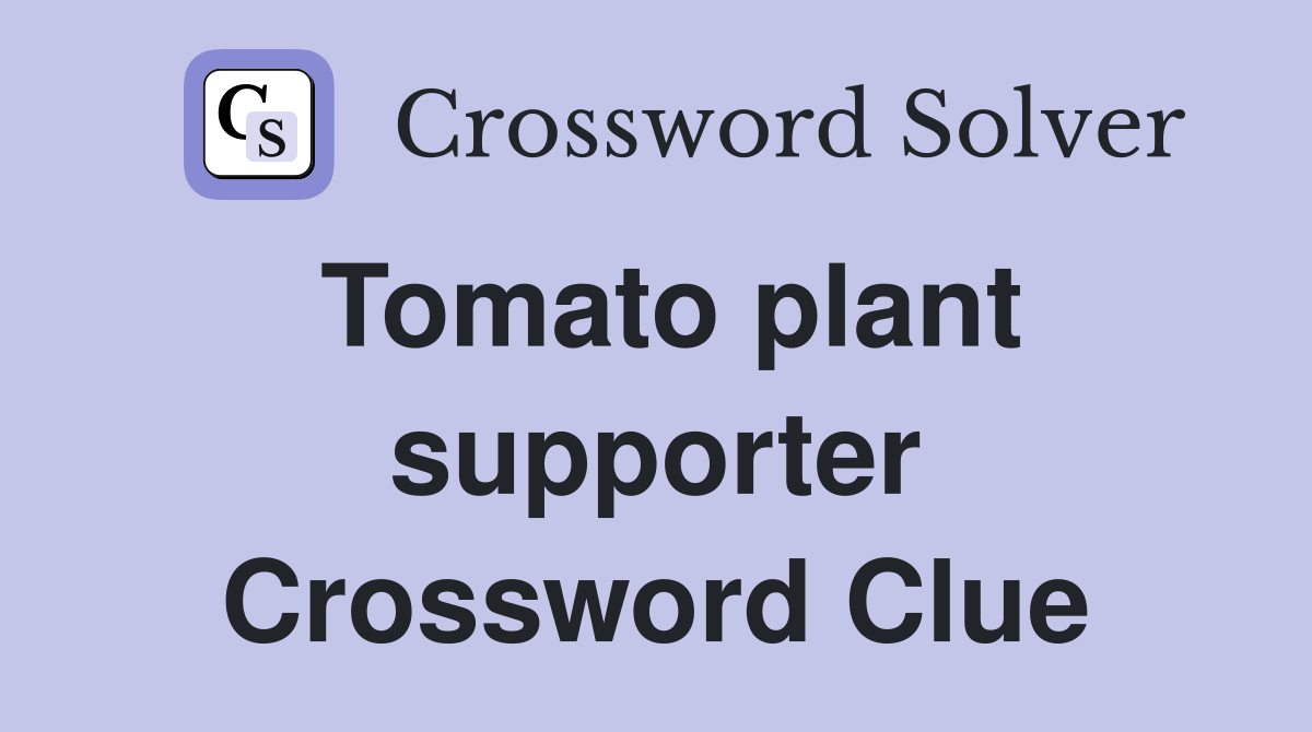Tomato plant supporter Crossword Clue