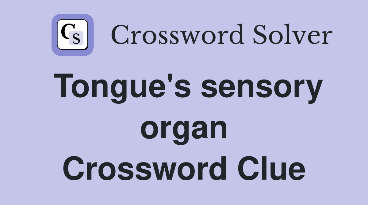Tongue's sensory organ Crossword Clue