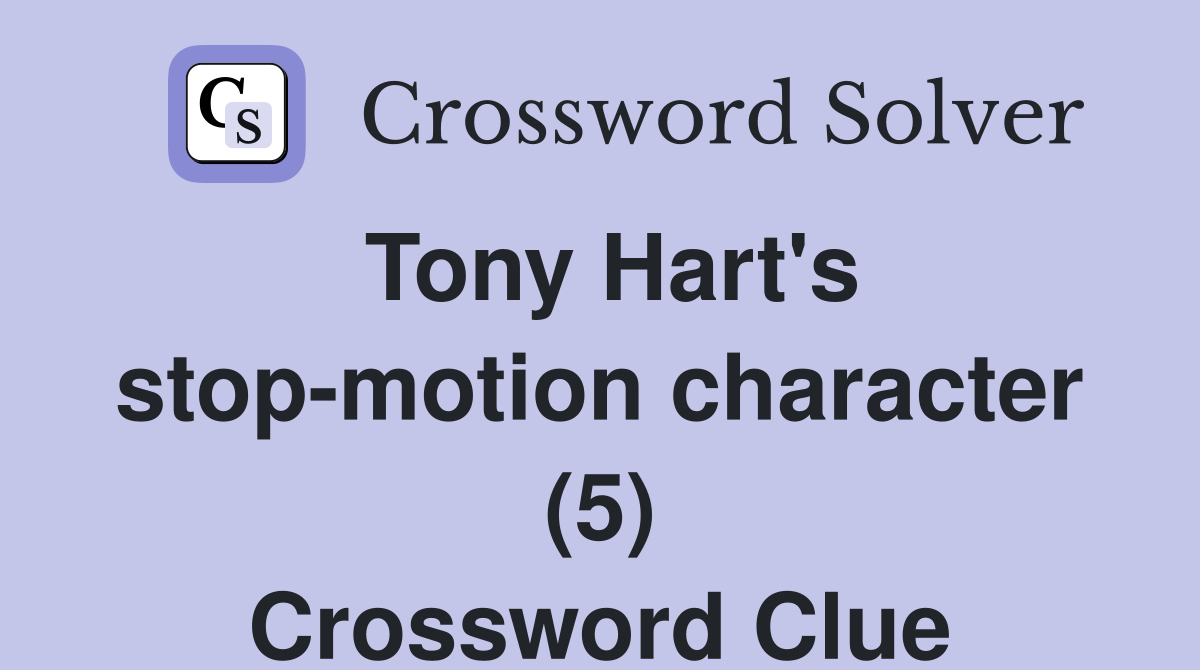 Tony Hart's stop-motion character (5) Crossword Clue