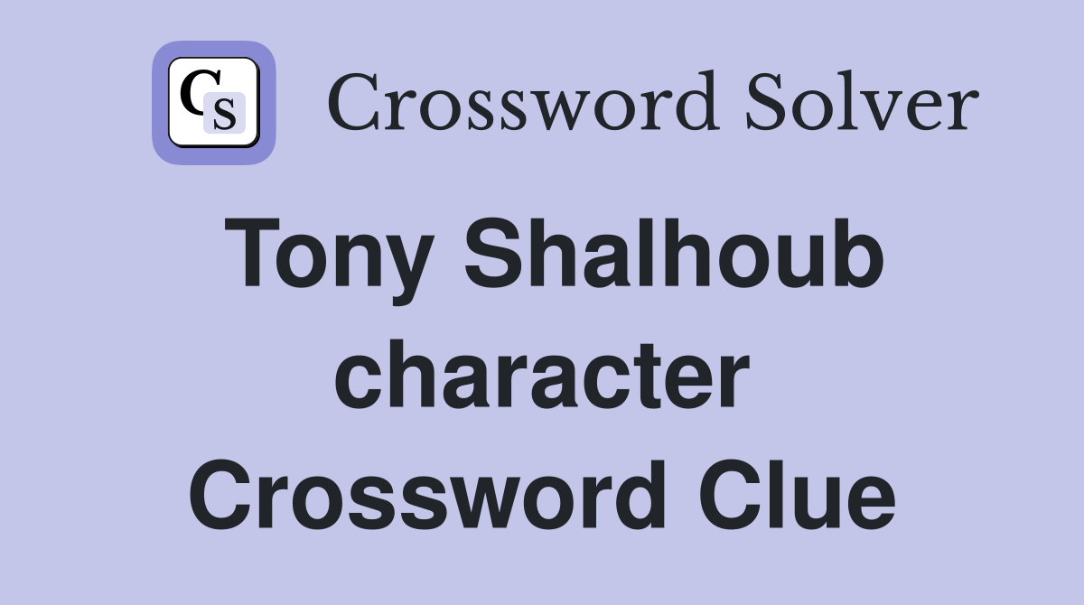 Tony Shalhoub character Crossword Clue