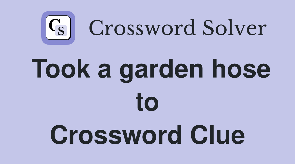 Took a garden hose to Crossword Clue