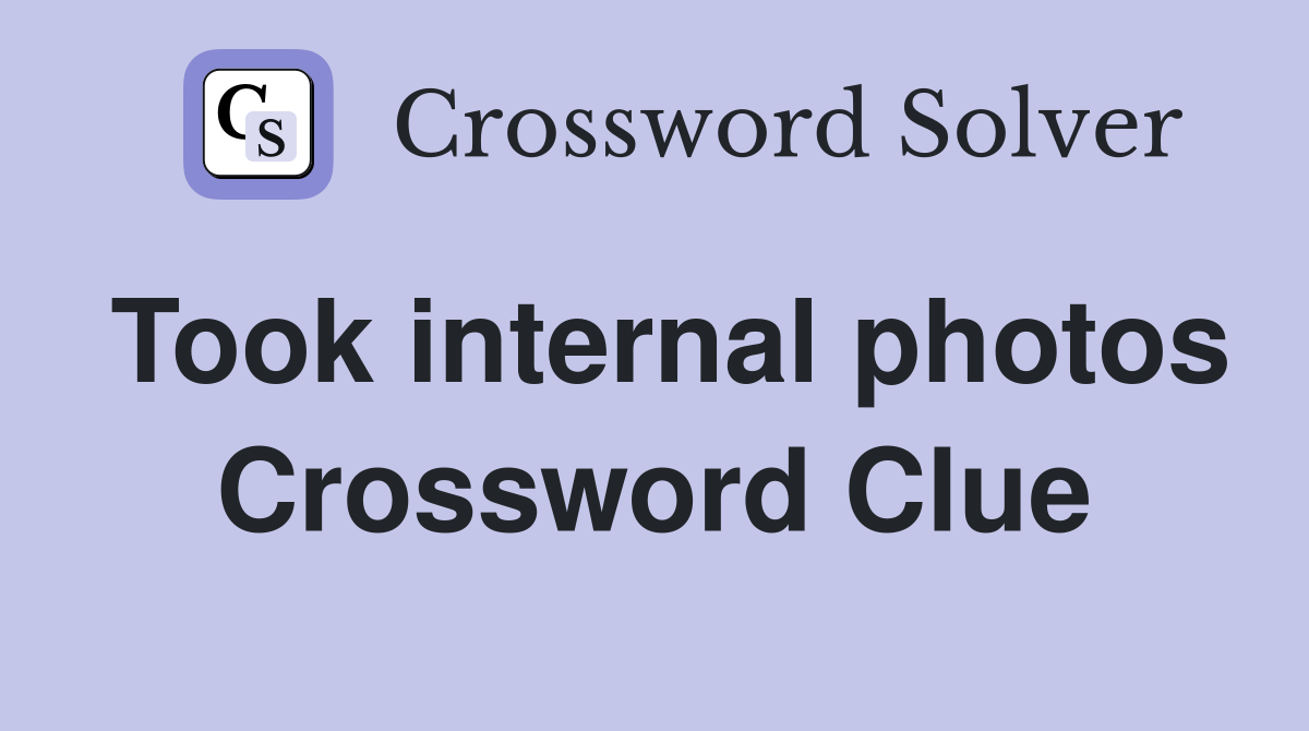 Took internal photos Crossword Clue