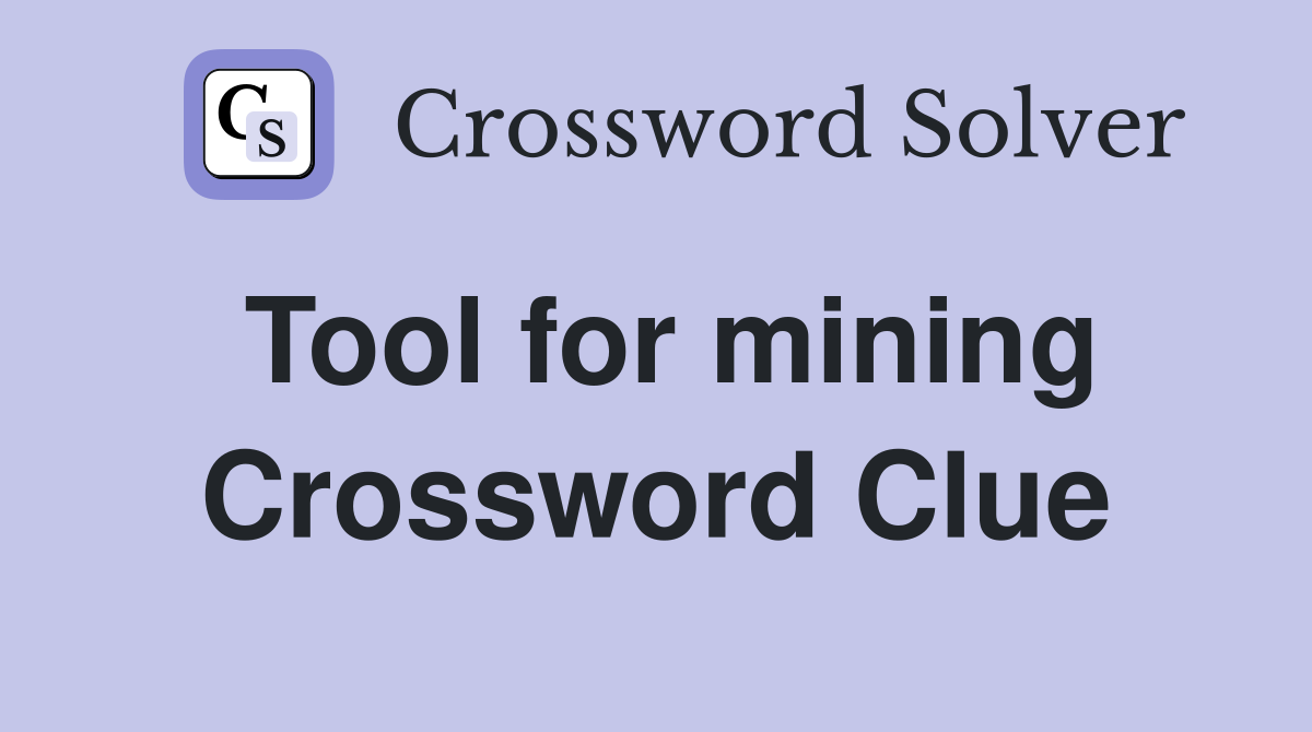 Tool for mining Crossword Clue